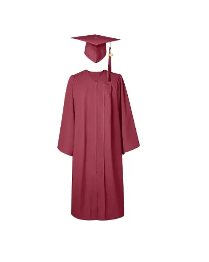 Maroon Graduation Gown-Kids Matte