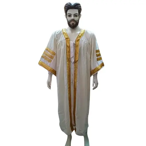 White Graduation Gown-Adult Velvet 