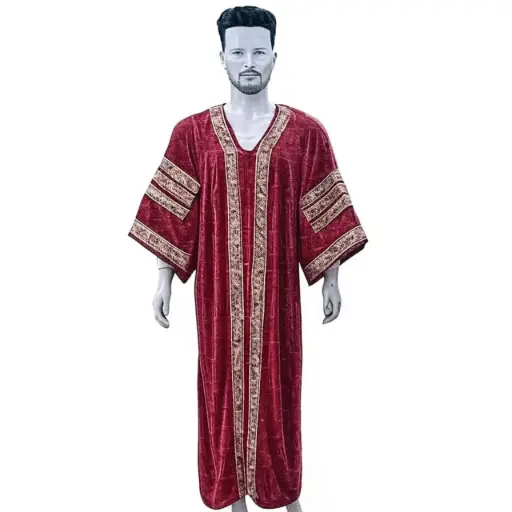 Red Graduation Gown-Adult Velvet 
