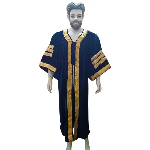 Dark Blue Graduation Gown-Adult Velvet  