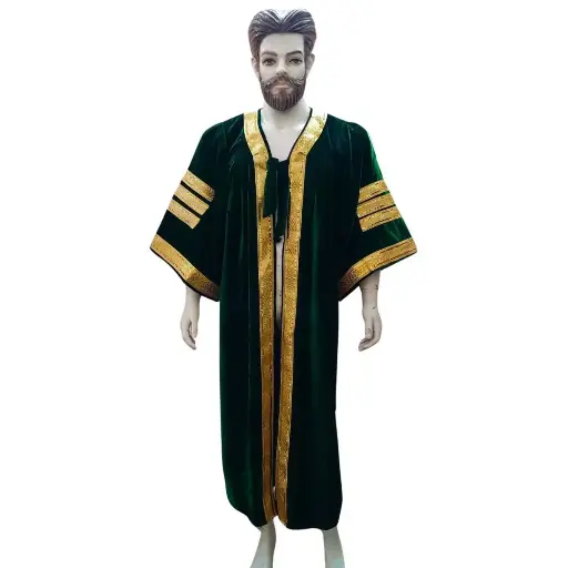 Forest Green Graduation Gown-Adult Velvet  