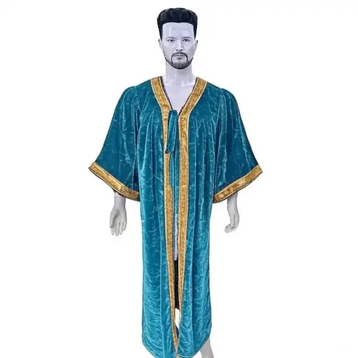 Turquoise Green Graduation Gown-Adult Velvet