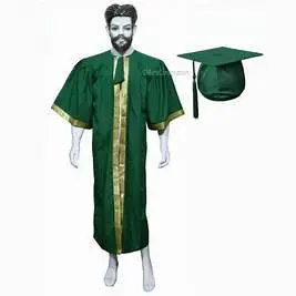 Turquoise Green Graduation Gown-Adult Velvet