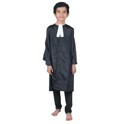 Black Advocate Costume Rental For Kids & adults – Lawyer / Barrister Robe & Accessories