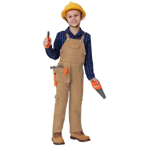 Multicolor Construction Engineer Costume
