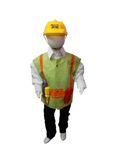 Multicolor Construction Engineer Costume Rental – Builder Dress-Up