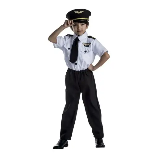 White Pilot Costume Rental – Aviator / Airline Pilot Uniform Dress-Up