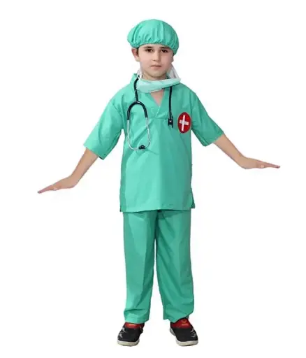 Green Male Nurse Costume Rental – Authentic Scrubs Outfit for Men