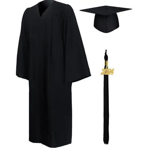  Black Graduation Gown-Adult Matte 