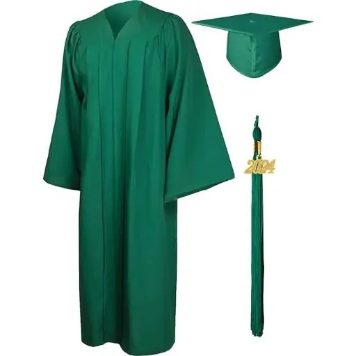 Turquoise Green Graduation Gown-Adult Matte 