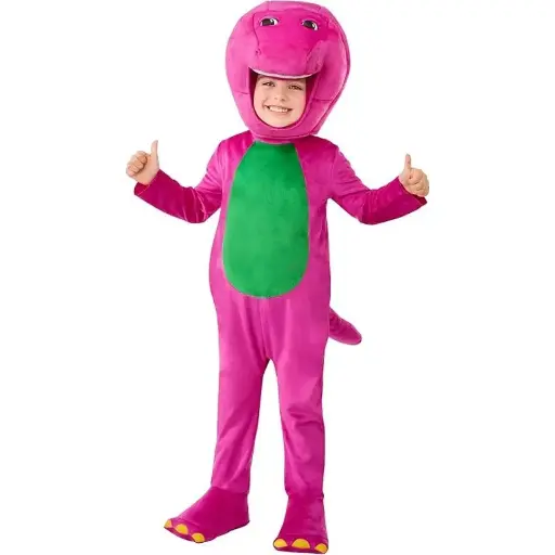 Barney Costume – Purple & Green Outfit for Kids & Adults